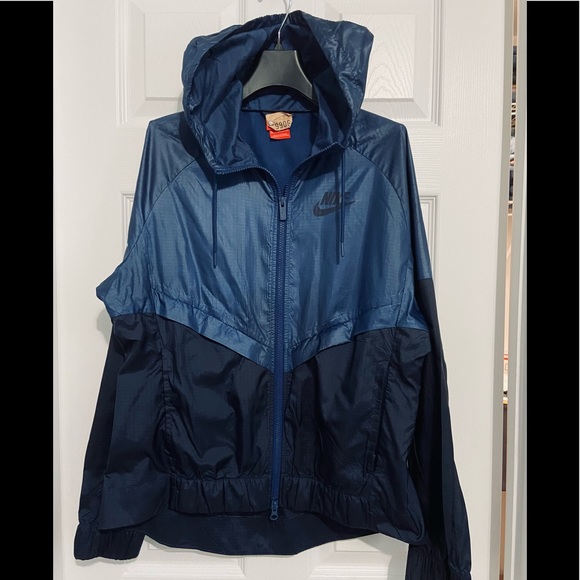 BNWOT MEN NIKE VINTAGE 'OLD SCHOOL' POLYESTER FULL ZIP JACKET NAVY US MEDIUM (M) - Picture 14 of 14